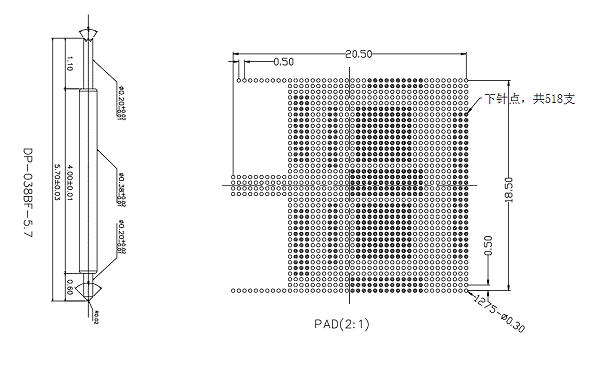 BGA1275pin-0.5mm光电模块图纸