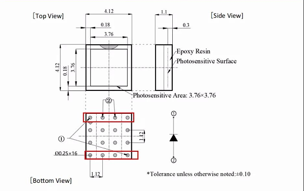 LGA16pin芯片图纸