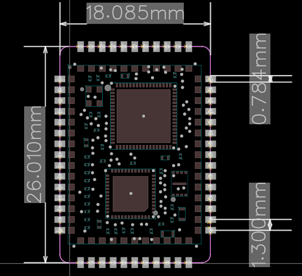 52pin邮票孔模块图纸