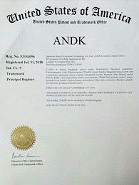 鸿怡电子ANDK品牌美标证书