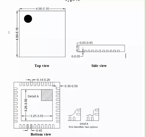 QFN40pin芯片图纸