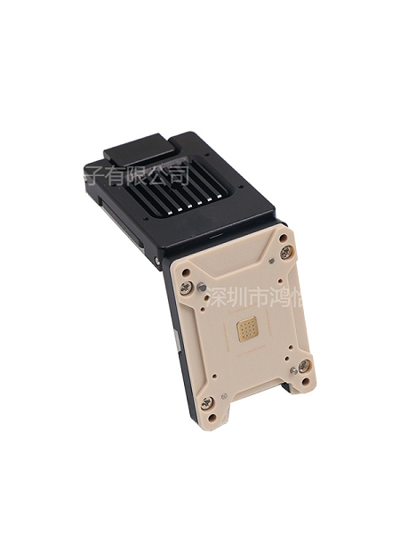 定制QFP64pin-0.5mm芯片老化测试座_带散热