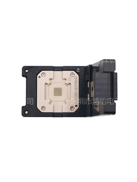 定制QFP64pin-0.5mm芯片老化测试座_带散热