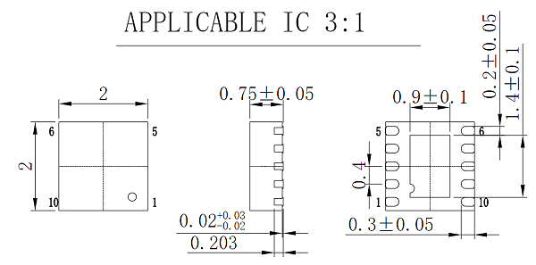DFN10pin芯片图纸
