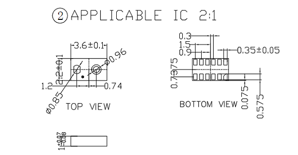 LGA12pin-0.6mm芯片图纸