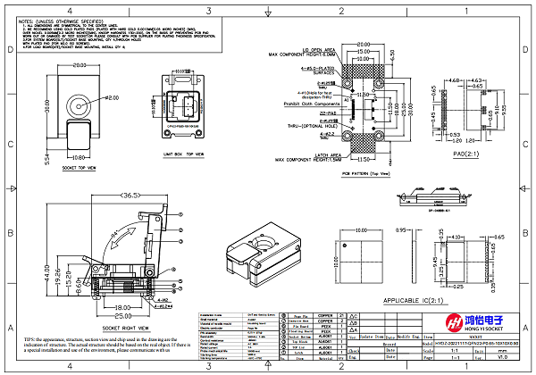 QFN22-0.65探针测试座