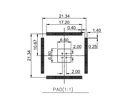 QFP176pin芯片图纸