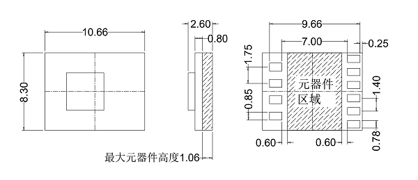 功率半导体模块10pin图纸