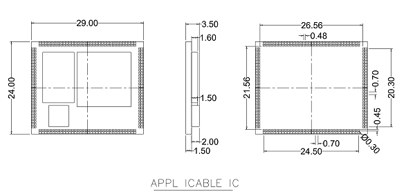 PCB模块132pin-0.7mm图纸