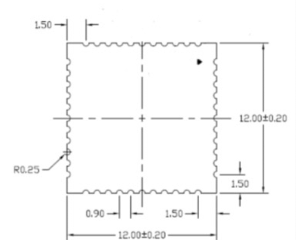 QFN44pin芯片图纸