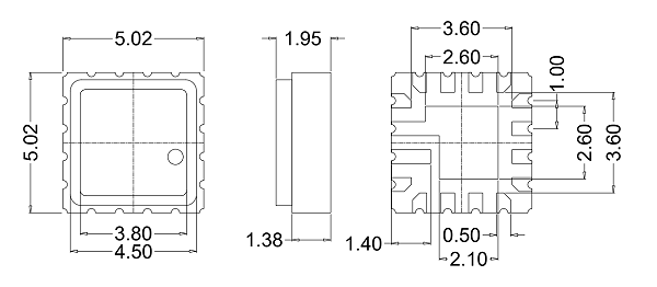 LCC16pin芯片图纸