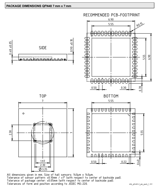 DFN48pin芯片图纸