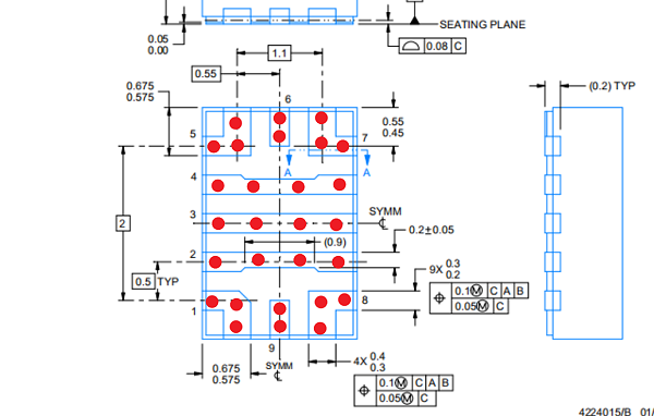QFN22pin芯片图纸