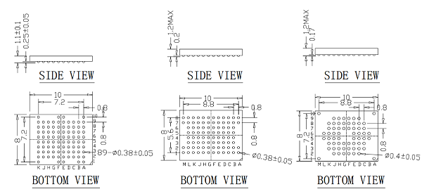 BGA80-0.8芯片尺寸