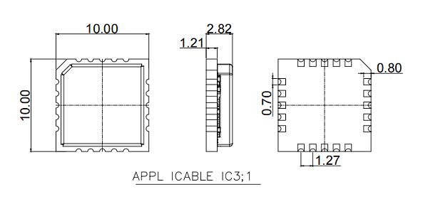 LCC20-1.27芯片图纸
