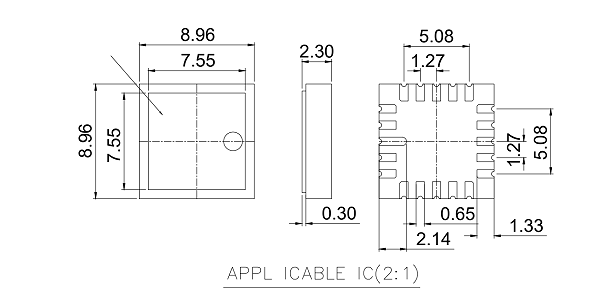 LCC20pin芯片图纸