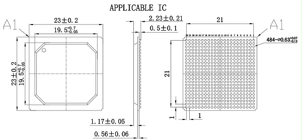 BGA484pin-1.0mm芯片图纸