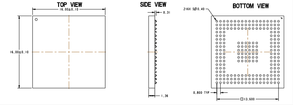 BGA216pin芯片图纸