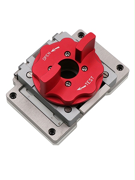 邮票孔50PIN-2.54mm-40x60mm合金旋钮翻盖式模块测试座