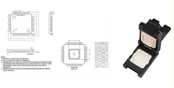 数字电路IC测试-QFP封装测试座