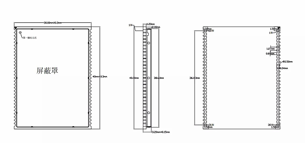 LCC60pin光电模块图纸