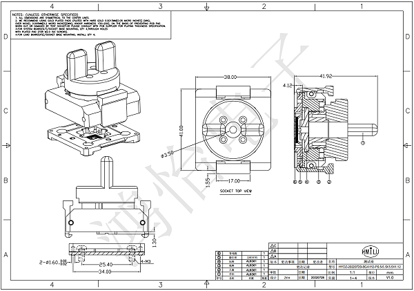BGA112-0.5导电胶测试座