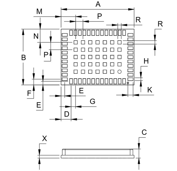 LGA48pin芯片图纸