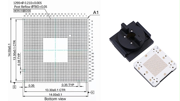 BGA1295芯片测试座