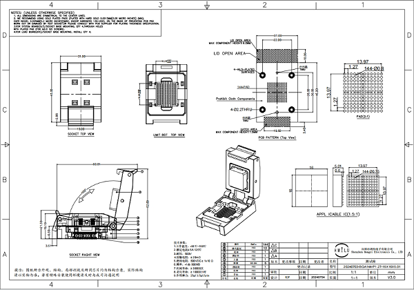 BGA144-1.27mm图纸
