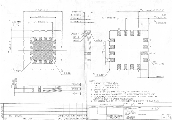 QFN16pin-1.0mm芯片图纸
