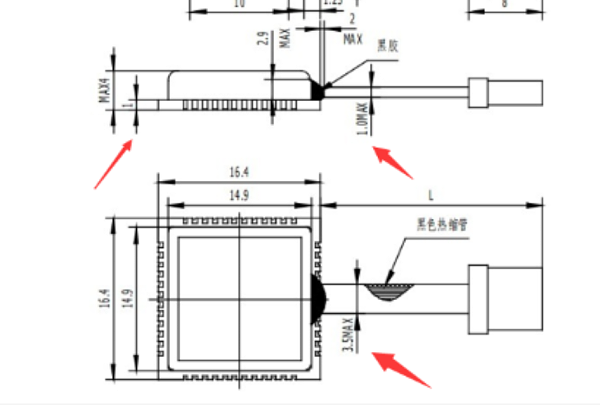 LCC32pin芯片图纸
