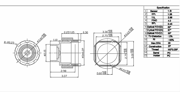 BGA16pin芯片图纸