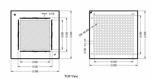 BGA256pin芯片图纸