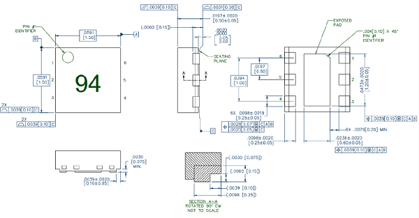 DFN封装功率器件图纸
