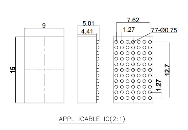 BGA77-1.27芯片尺寸