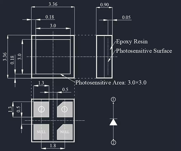 整流二极管SMD4pin图纸