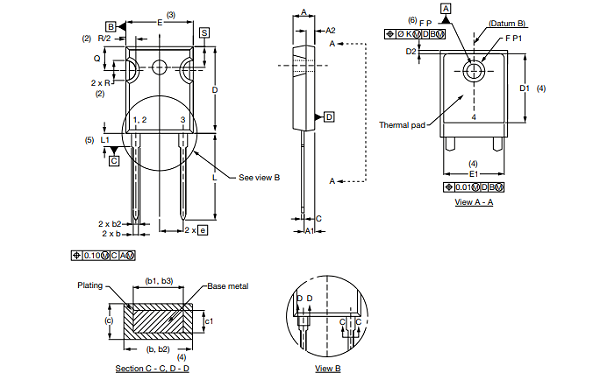 整流器件TO247-2L图纸