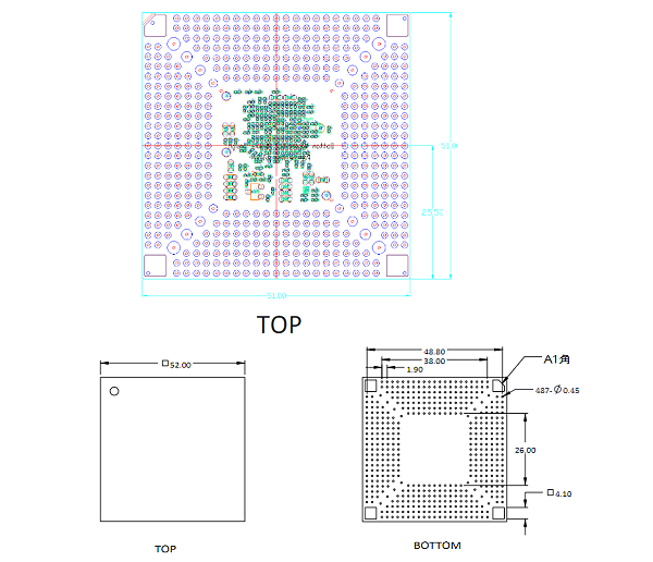 BGA488pin-1.9mm芯片图纸